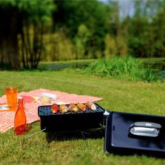 « Pic-Nic Chic ®» au bord de l’étang avec brochettes « party ».